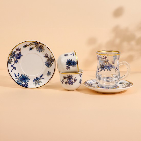 Elegant coffee and tea cup set - 36 pieces - 2S1TT100001