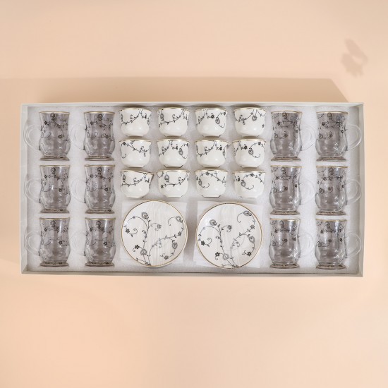 Elegant coffee and tea cup set - 36 pieces - 2S1TT100002