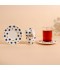 Floral patterned coffee and tea cup set - 36 pieces - 2S1TT100269