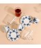 Floral patterned coffee and tea cup set - 36 pieces - 2S1TT100271