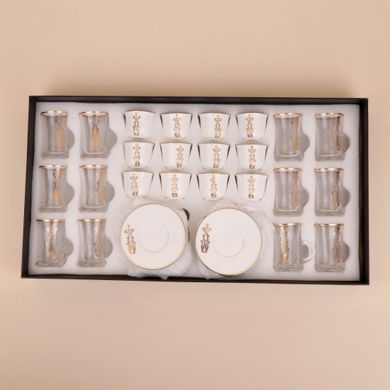 Luxury hospitality cup set for coffee and white tea - 36 pieces - 2S1TT100335A Luxury hospitality cup set for coffee and white tea - 36 pieces - 2S1TT100335A
