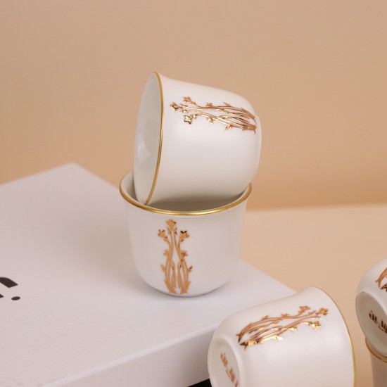 Uniquely designed coffee cup set - 12 pieces - 2S1TT100337 - White