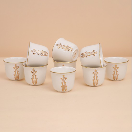 Uniquely designed coffee cup set - 12 pieces - 2S1TT100337 - White