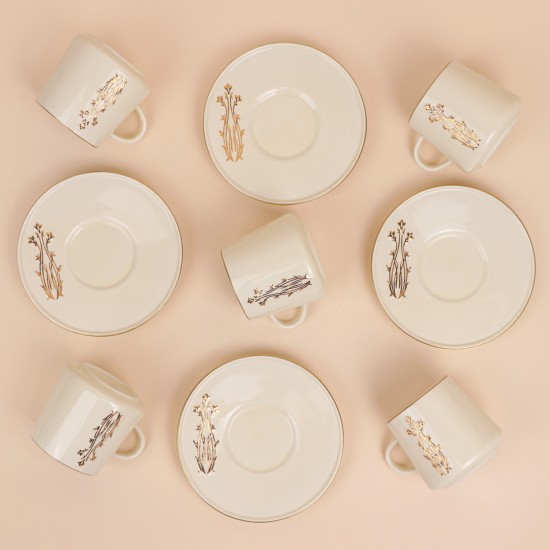 Luxury Hospitality Coffee Cup Set, Beige - 12 Pieces - 2S1TT100342