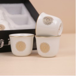 Uniquely designed white coffee cup set - 12 pieces - 2S1TT100347