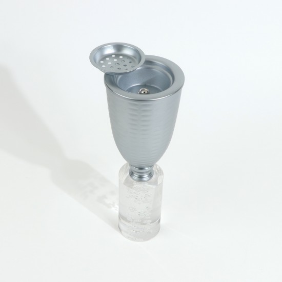 Metal incense burner with acrylic base - 9 x 26 cm - 2M3F200073