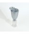 Metal incense burner with acrylic base - 9 x 26 cm - 2M3F200073