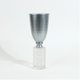 Metal incense burner with acrylic base - 9 x 26 cm - 2M3F200073
