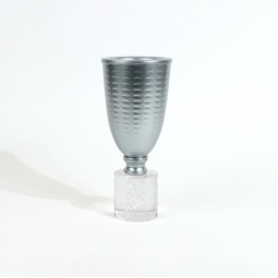 Metal incense burner with acrylic base - 9 x 22 cm - 2M3F200075