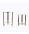 2-piece metal table set with mirrored top - 2A2KK500010