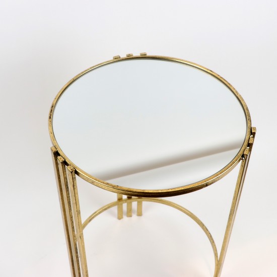 2-piece metal table set with mirrored top - 2A2KK500010