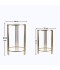 2-piece metal table set with mirrored top - 2A2KK500010