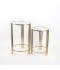 2-piece metal table set with mirrored top - 2A2KK500010
