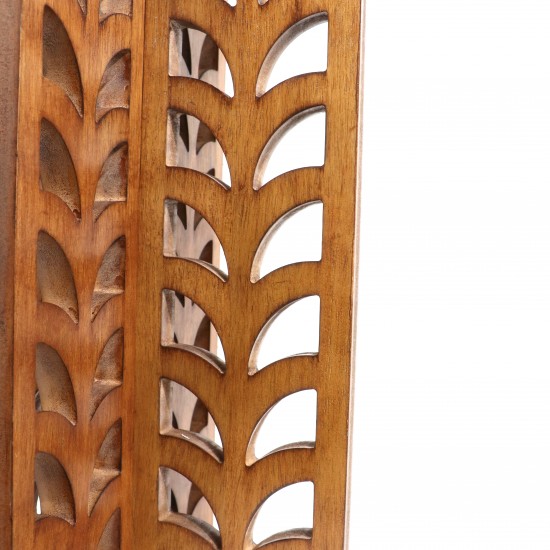 طاولة خشبية  دائري بتصميم زخرفي بارتفاع 53 سم - 2SS2-B33-002