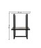 Single serving table with glass top - 2UU2-B66-096