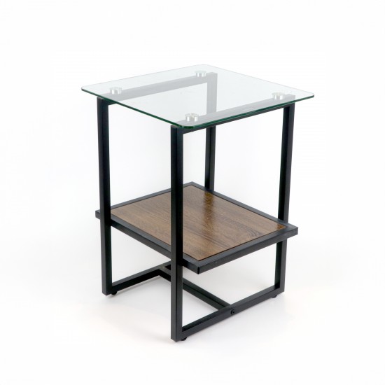 Single serving table with glass top - 2UU2-B66-096