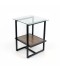 Single serving table with glass top - 2UU2-B66-096