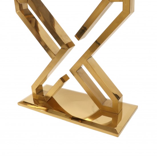 140cm Marble Console Table with Gold Steel Base - 2UU2-C01-013