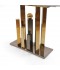 Marble console table with gold and black steel base, 140 cm - 2UU2-C01-018
