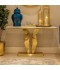 Console table with gold steel marble top, 140 cm - 2UU2-C01-079