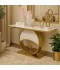 Console table with gold steel marble top, 140 cm - 2UU2-C01-080 Console table with gold steel marble top, 140 cm - 2UU2-C01-080