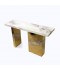 Console table with marble top and gold and silver steel, 140cm - 2UU2-C01-087