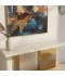 Console table with marble top and gold and silver steel, 140cm - 2UU2-C01-087