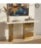 Console table with marble top and gold and silver steel, 140cm - 2UU2-C01-087