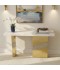 Console table with marble top and gold and silver steel, 140cm - 2UU2-C01-087