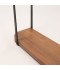 120cm Wood and Metal Console Table with Glass Top - 2UU2-C03-015
