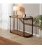 120cm Wood and Metal Console Table with Glass Top - 2UU2-C03-015