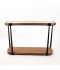 120cm Wood and Metal Console Table with Glass Top - 2UU2-C03-015