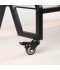 Black serving cart with a metal design and black glass - 2UU2-D05-015