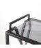 Black serving cart with a metal design and black glass - 2UU2-D05-015
