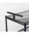 Black serving cart with a metal design and black glass - 2UU2-D05-021 Black serving cart with a metal design and black glass - 2UU2-D05-021