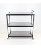 Black serving cart with a metal design and black glass - 2UU2-D05-021 Black serving cart with a metal design and black glass - 2UU2-D05-021