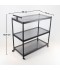 Black serving cart with a metal design and black glass - 2UU2-D05-021 Black serving cart with a metal design and black glass - 2UU2-D05-021