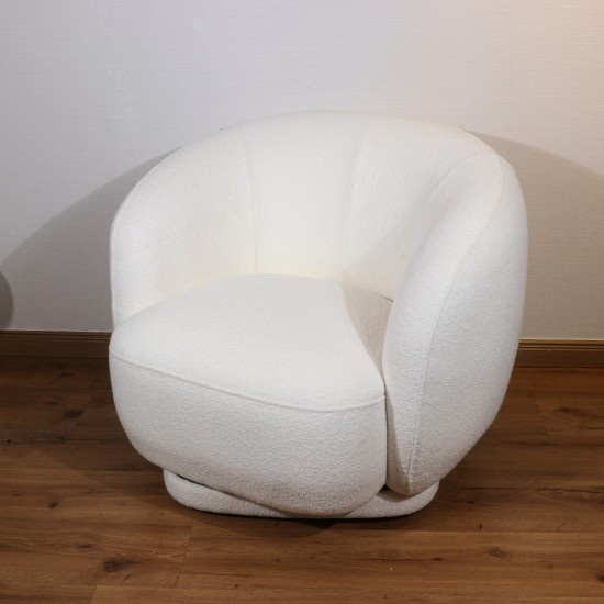 Single chair with a modern and comfortable design, white color - 2UU2-M01-006