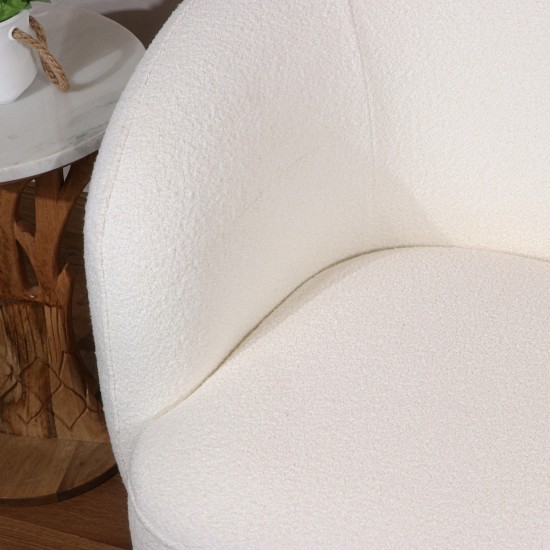Single chair with a modern and comfortable design, white color - 2UU2-M01-006