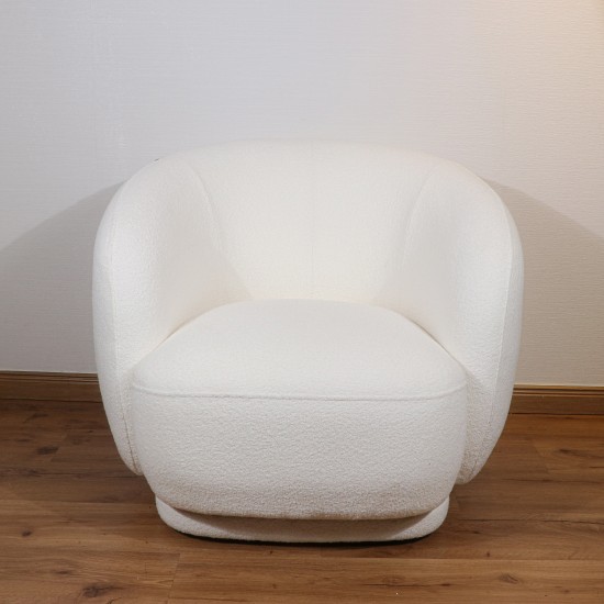 Single chair with a modern and comfortable design, white color - 2UU2-M01-006