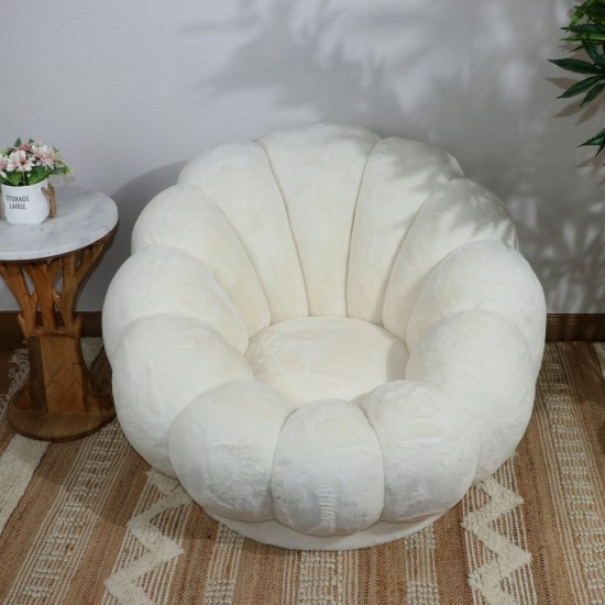 Modern single chair with fur, modern and comfortable design - 2UU2-M01-007