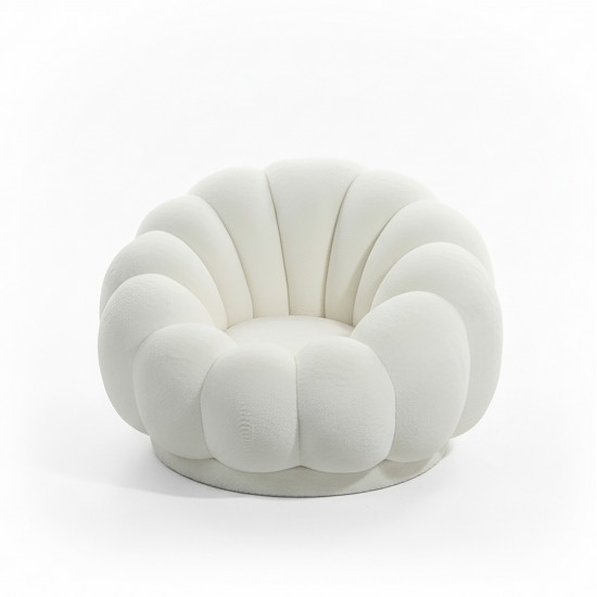 Modern single chair with fur, modern and comfortable design - 2UU2-M01-007