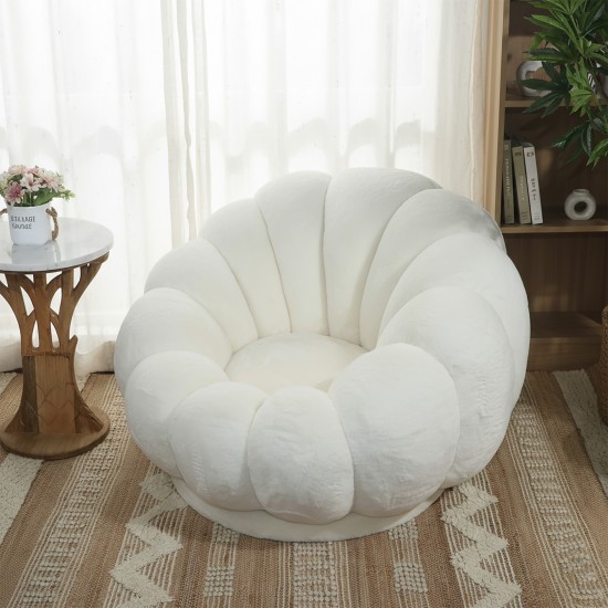 Modern single chair with fur, modern and comfortable design - 2UU2-M01-007