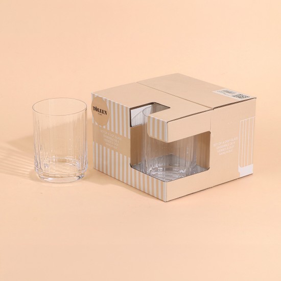 طقم كاسات عصير بتصميم مميز - 4 قطع- 2S1TT300237