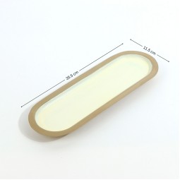Oval metal serving tray - beige - 2N1C100085
