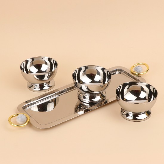 طقم تقديم بتصميم عصري - 4 قطع - 2N1C100109