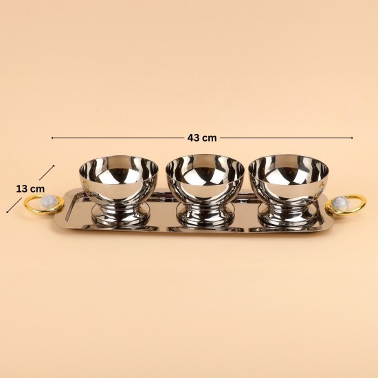 طقم تقديم بتصميم عصري - 4 قطع - 2N1C100109