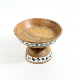 Decorative wooden serving dish - 2N1F400040