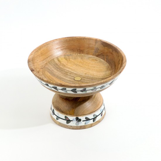 Decorative wooden serving dish - 2N1F400040