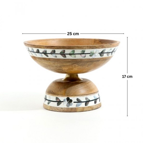 Decorative wooden serving dish - 2N1F400040